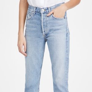 Citizens of Humanity Charlotte Crop High Rise Straight Jeans in Hot Spring 23